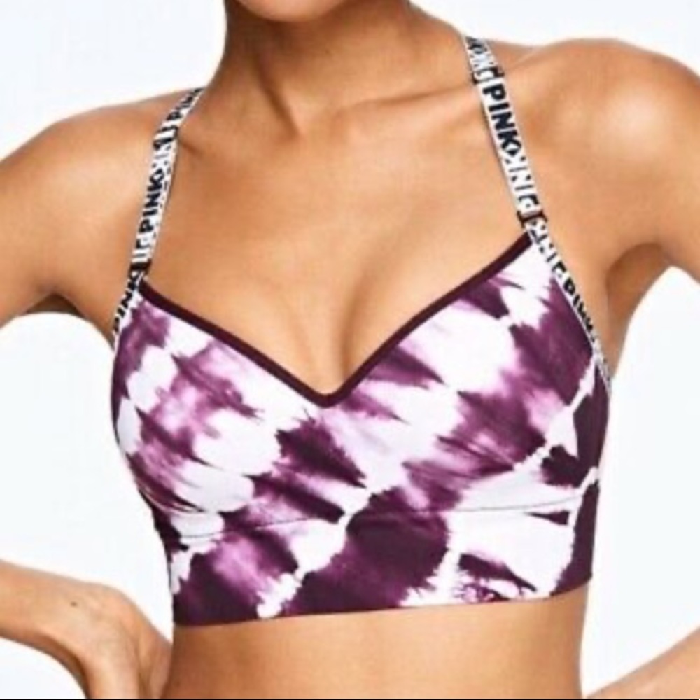 Victoria's Secret Sports Bra Purple Tie Dye Small